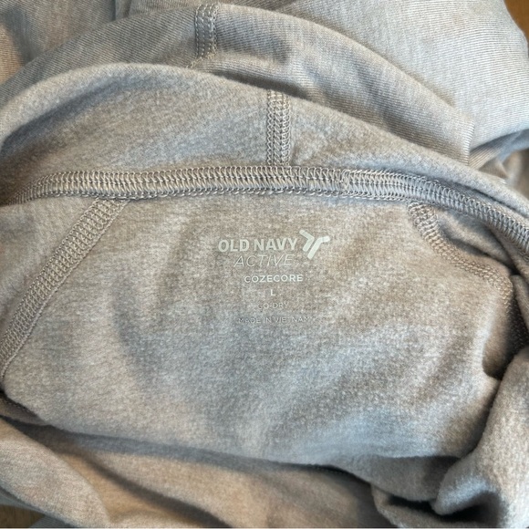 Bundle of 2 Old Navy Active Cropped Sweatshirts, Size Large, Tan, Burgundy - Picture 14 of 15